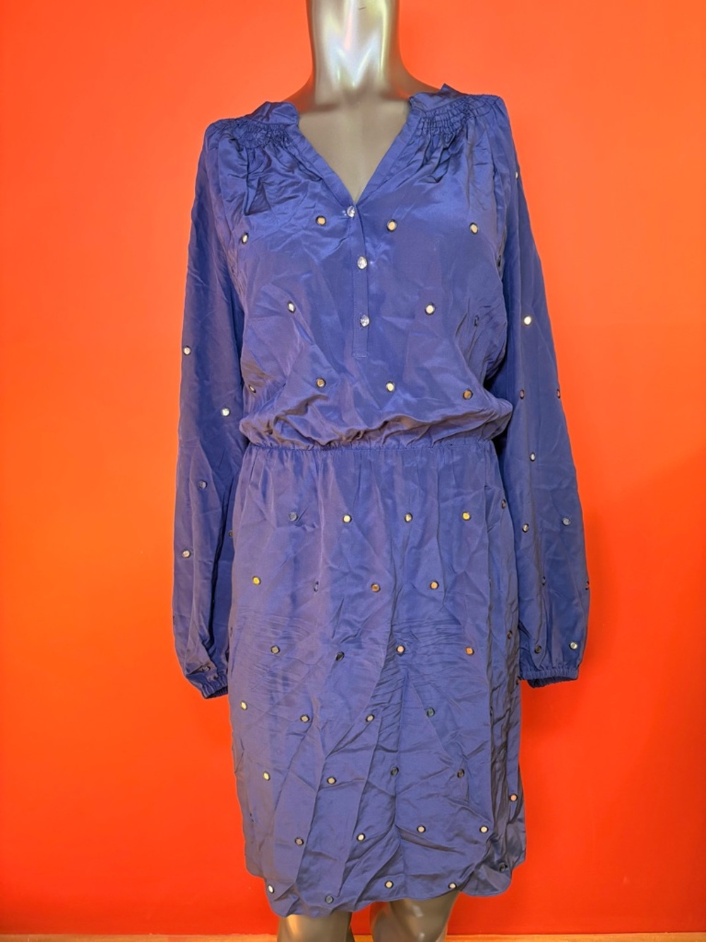 Lilly Pulitzer 100% Silk Navy Turner Mirror Dress
